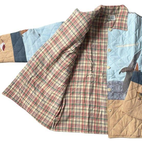 Lighthouse by Bay Reversible Quilted Cotton Jacket, Artfull: L