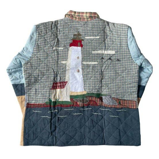 Lighthouse by Bay Reversible Quilted Cotton Jacket, Artfull: L