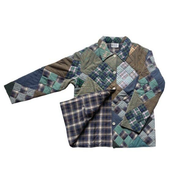 Chambray Nine Unisex Quilted Cotton Jacket, Lightweight,Soft: XL