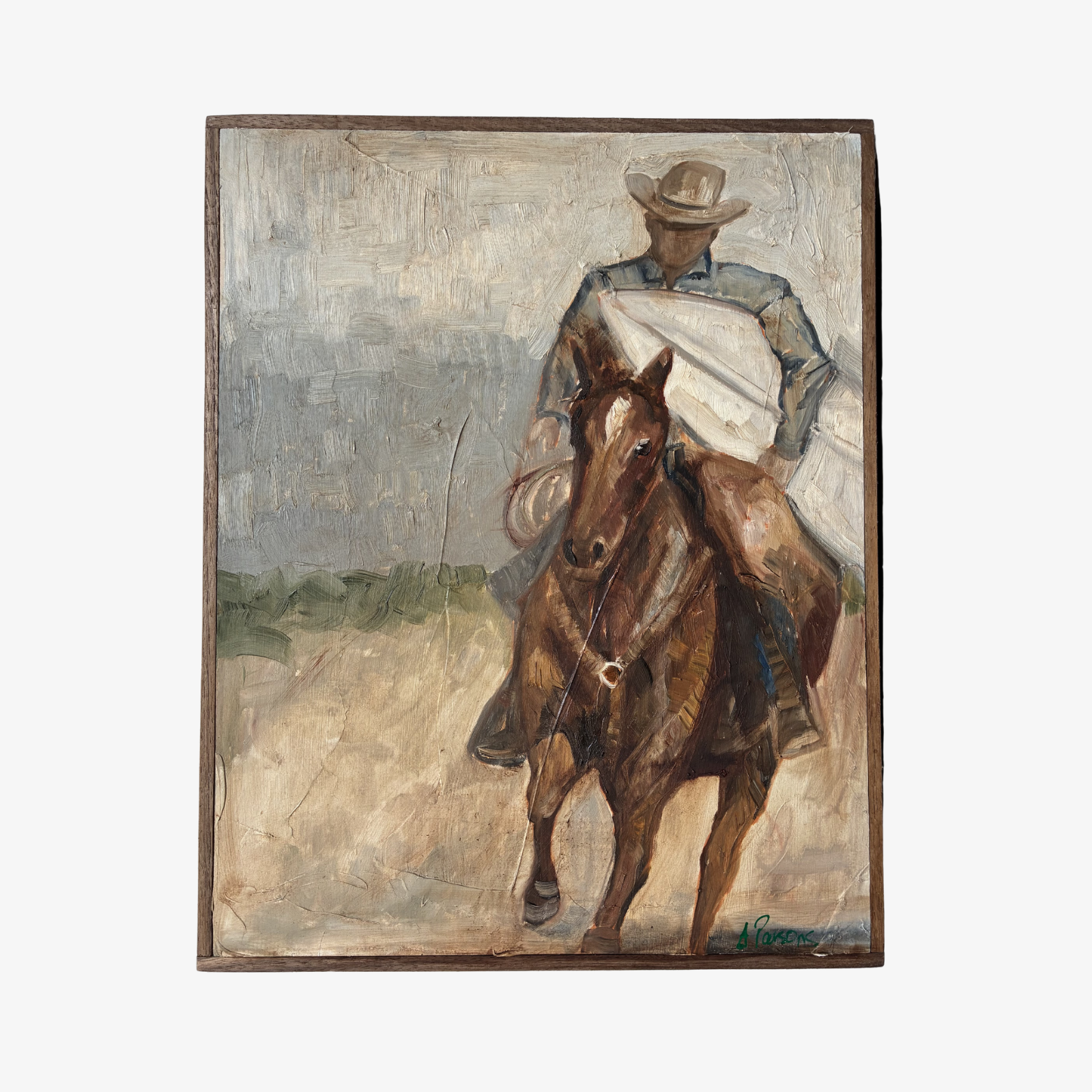 Alison Parsons, Surfing Cowboy, 11.5” x 14.5”