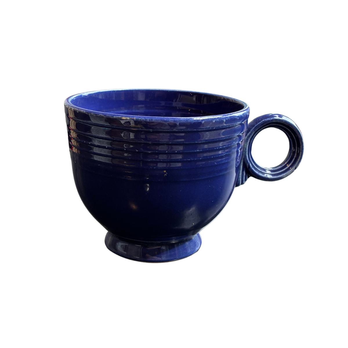 Fiestaware Ring-Handled Footed Teacup (7.75 oz) in Cobalt Blue