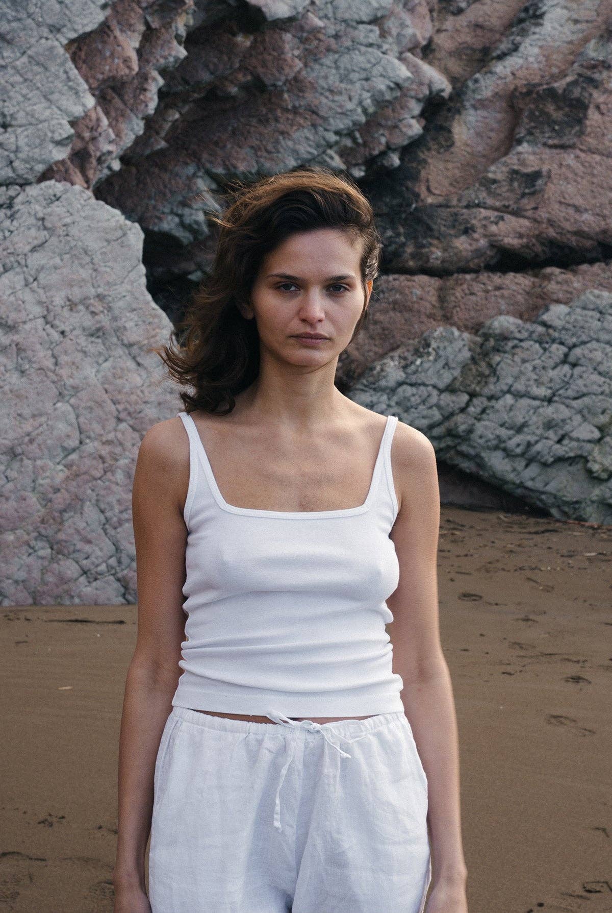 Organic Square Cami: White / M