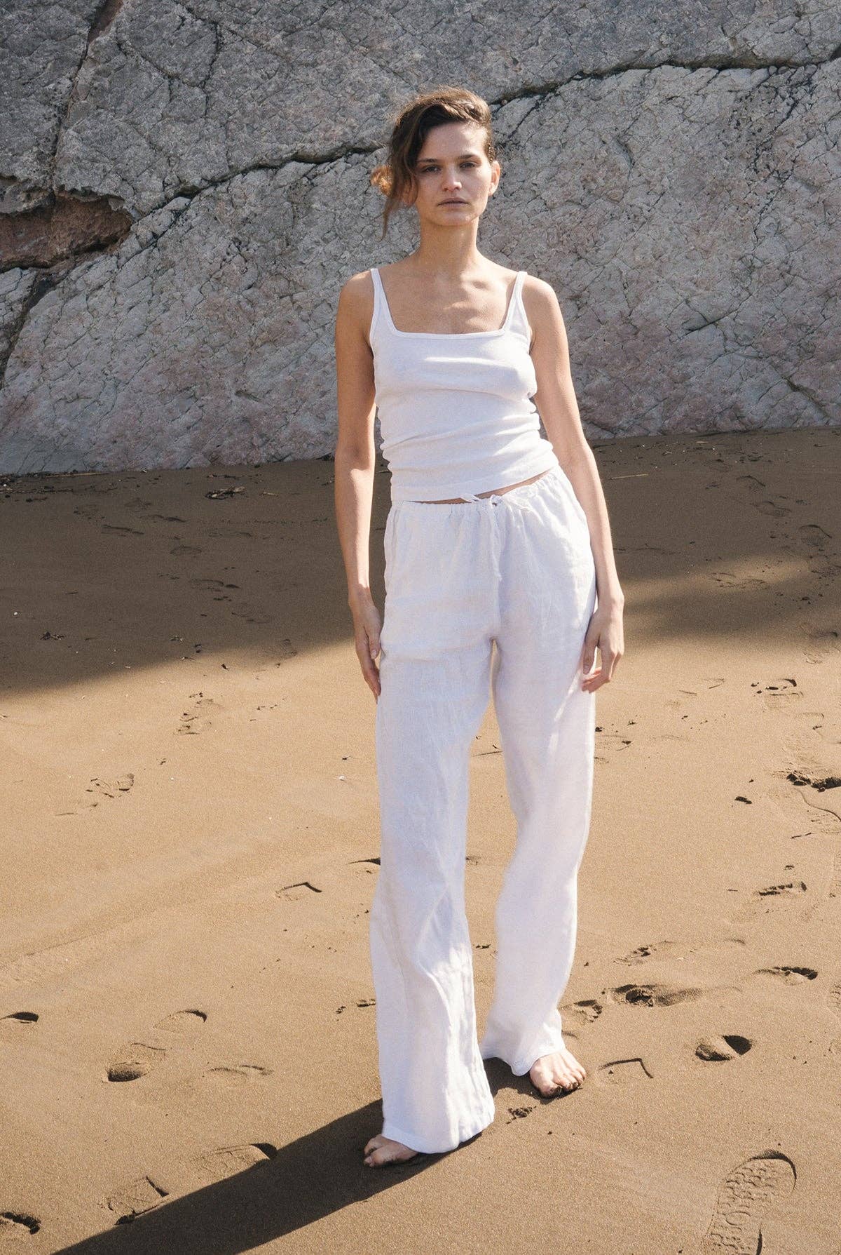 Organic Square Cami: White / M