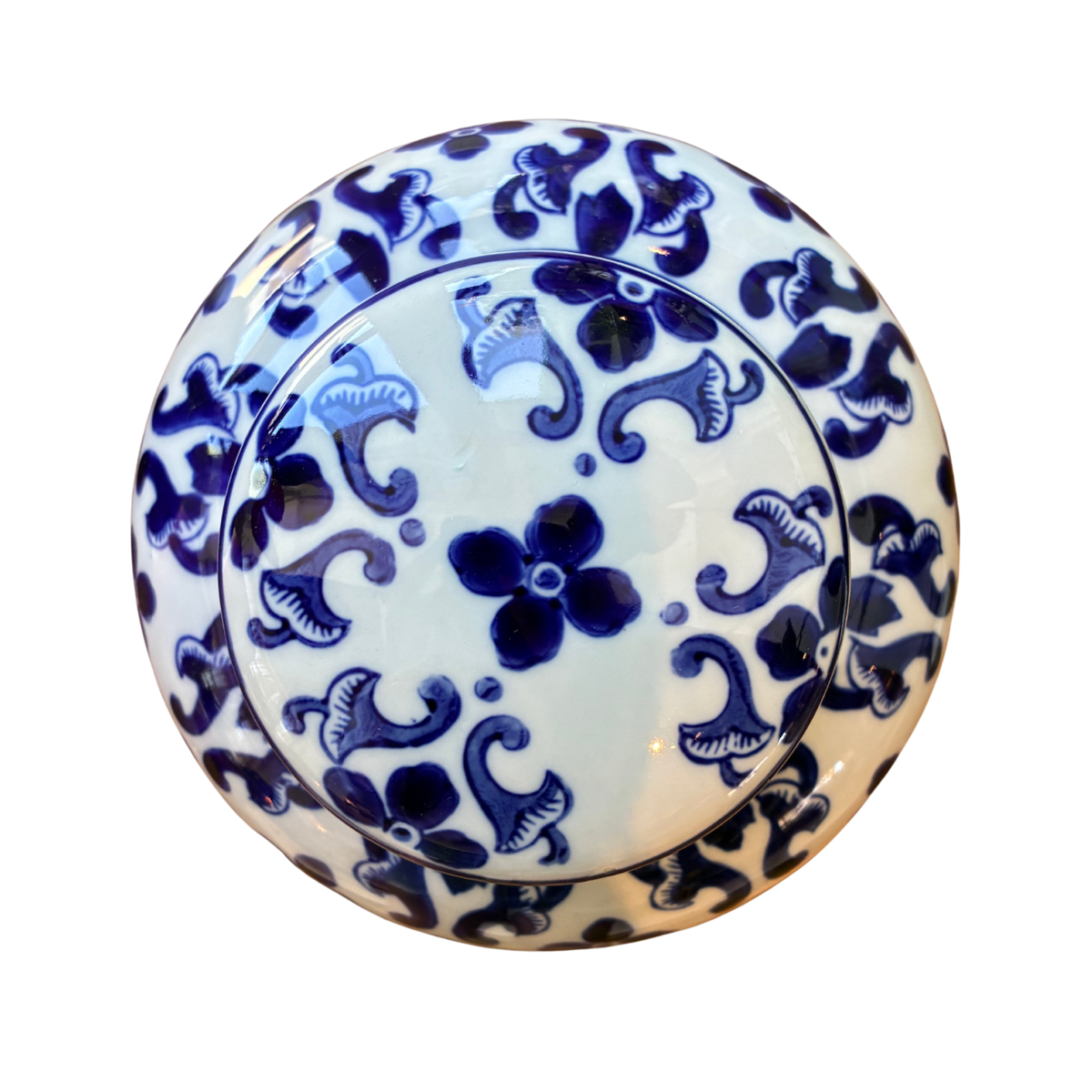 Lidded Blue & White Porcelain Jar