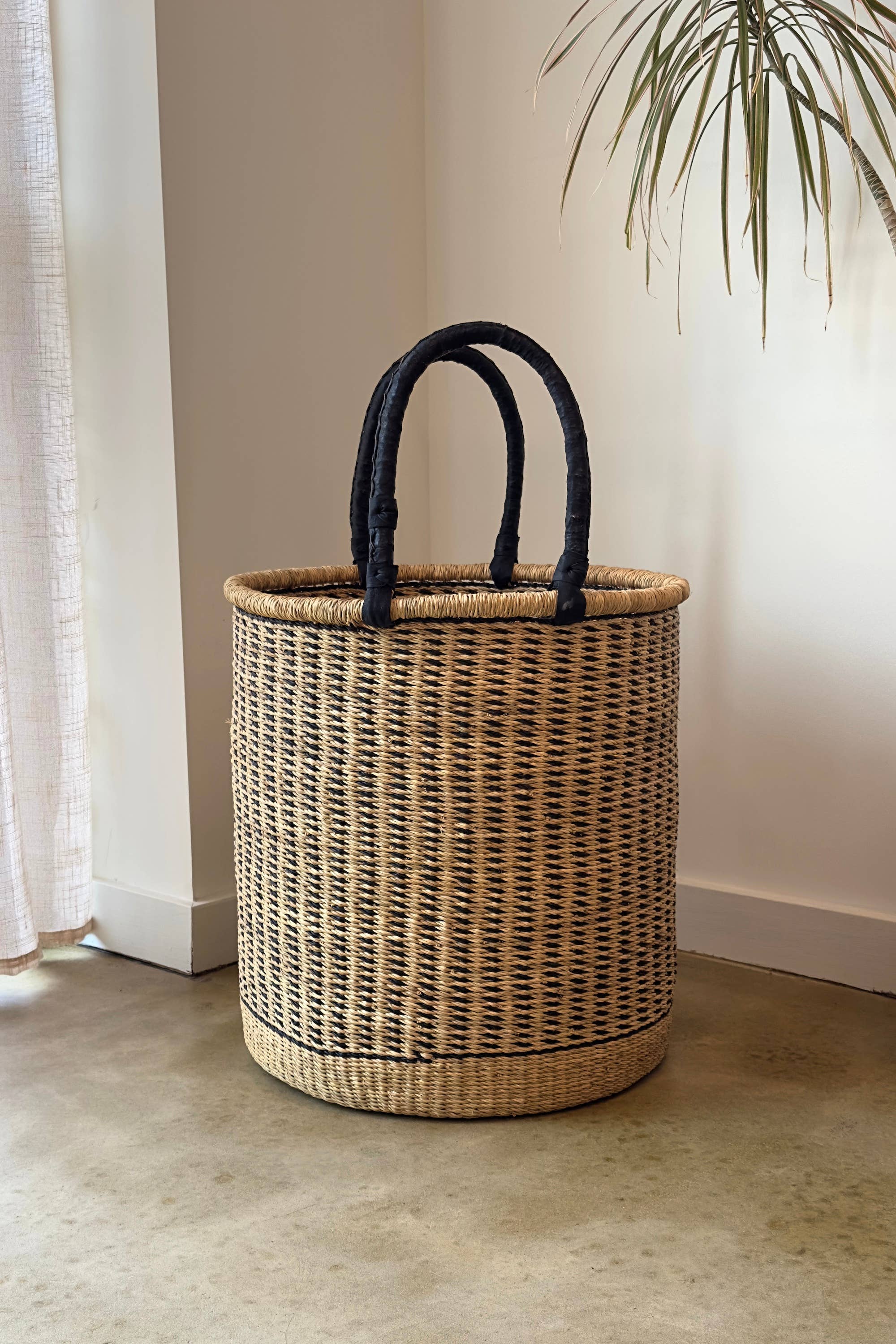 Hold Everything Hamper - Vertical Black Stripes