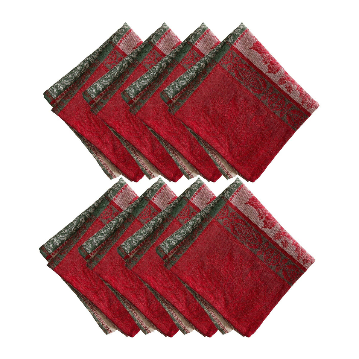 Poinsettia Jacquard Napkin Set of 8