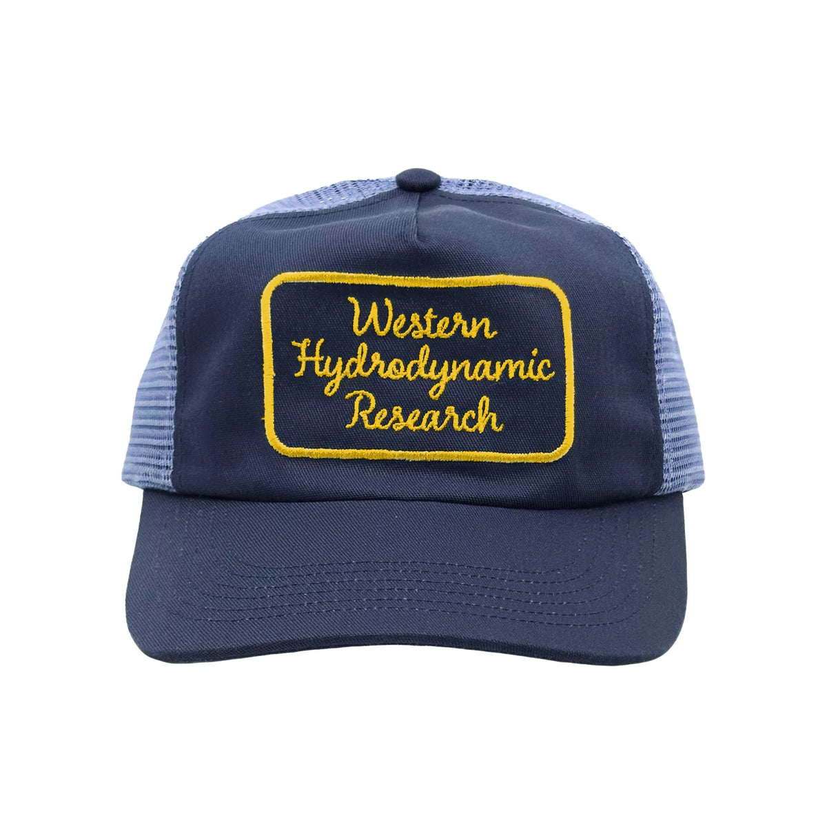 SCRIPT TRUCKER HAT: NAVY/GOLD