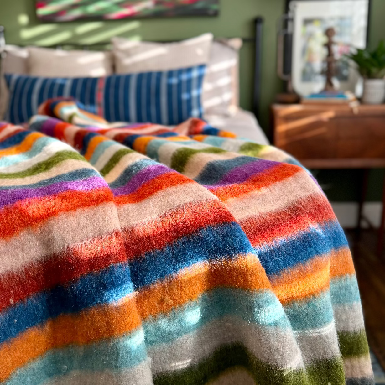Heirloom Wool Momo Blanket | Cozy, Hot Spring-Felted Throw Handcrafted by Mayan Artisans