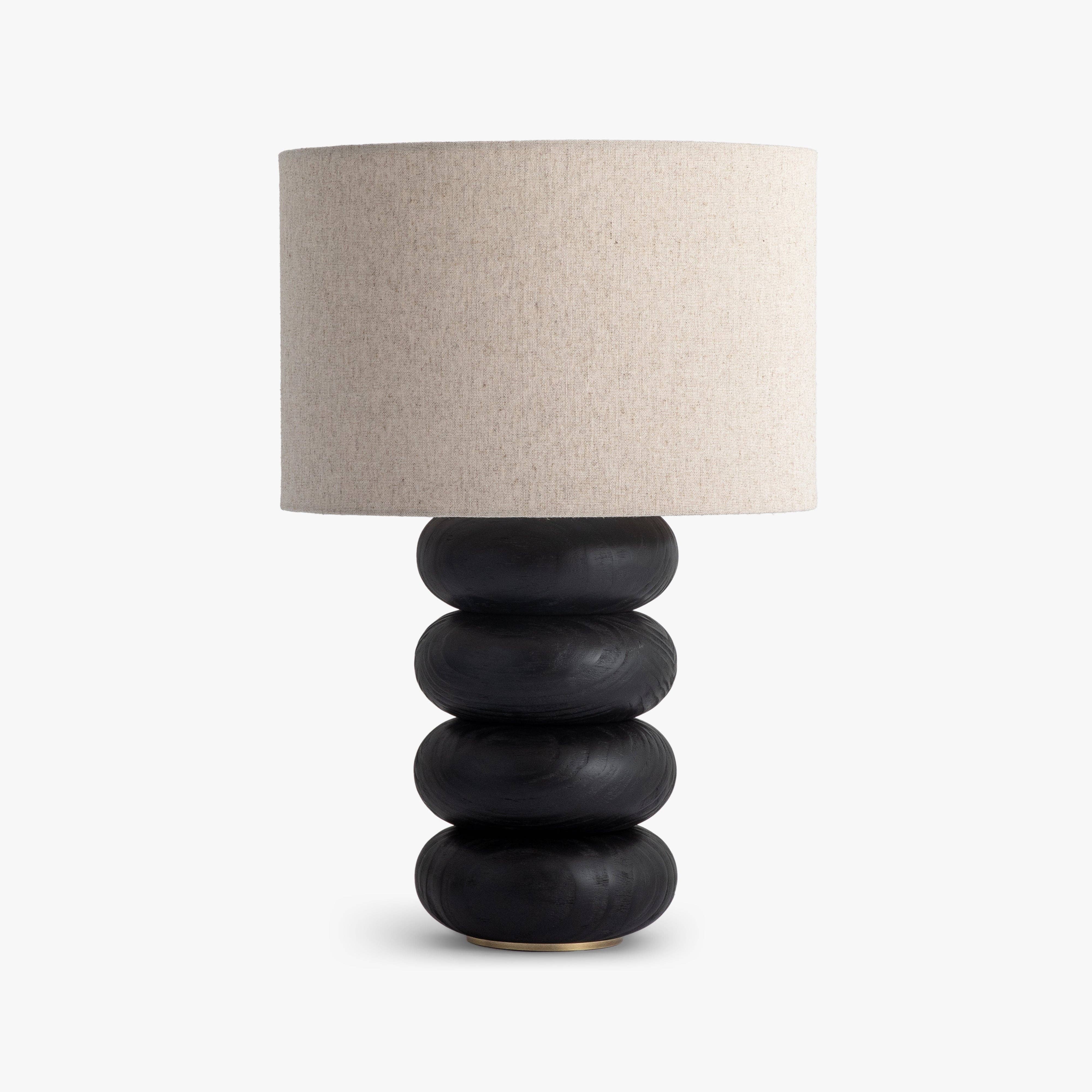Sandia Oak Wood Table Lamp: Natural / Large
