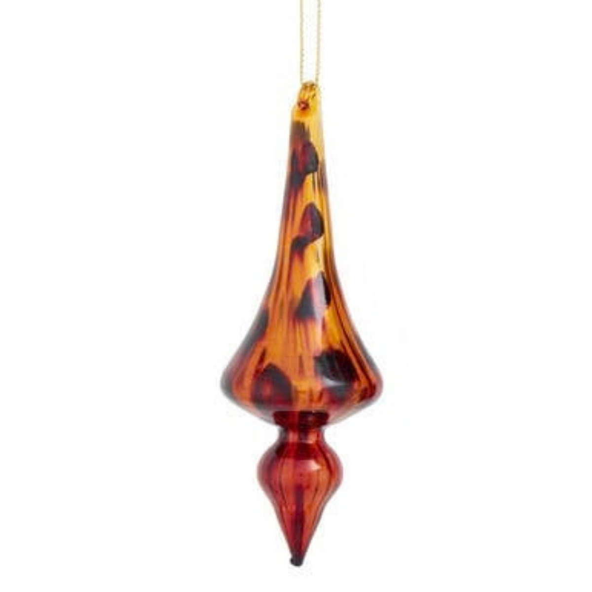 Glass Tortoise Shell Finial Ornament