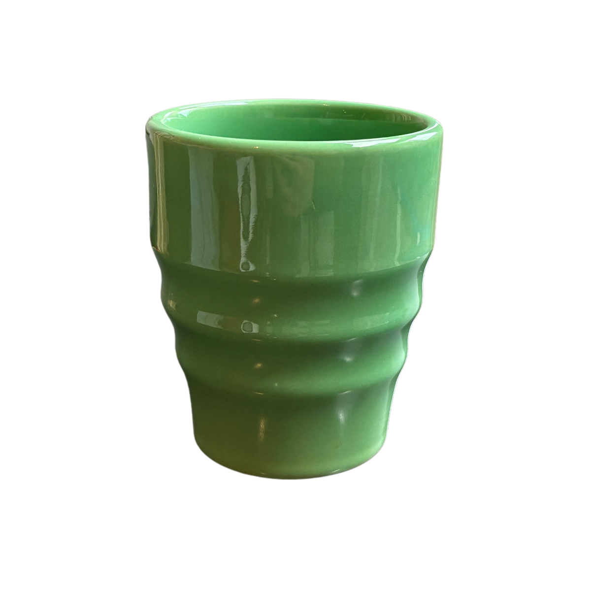 Vintage Bauer Pottery Ringware Tumbler in Apple Green