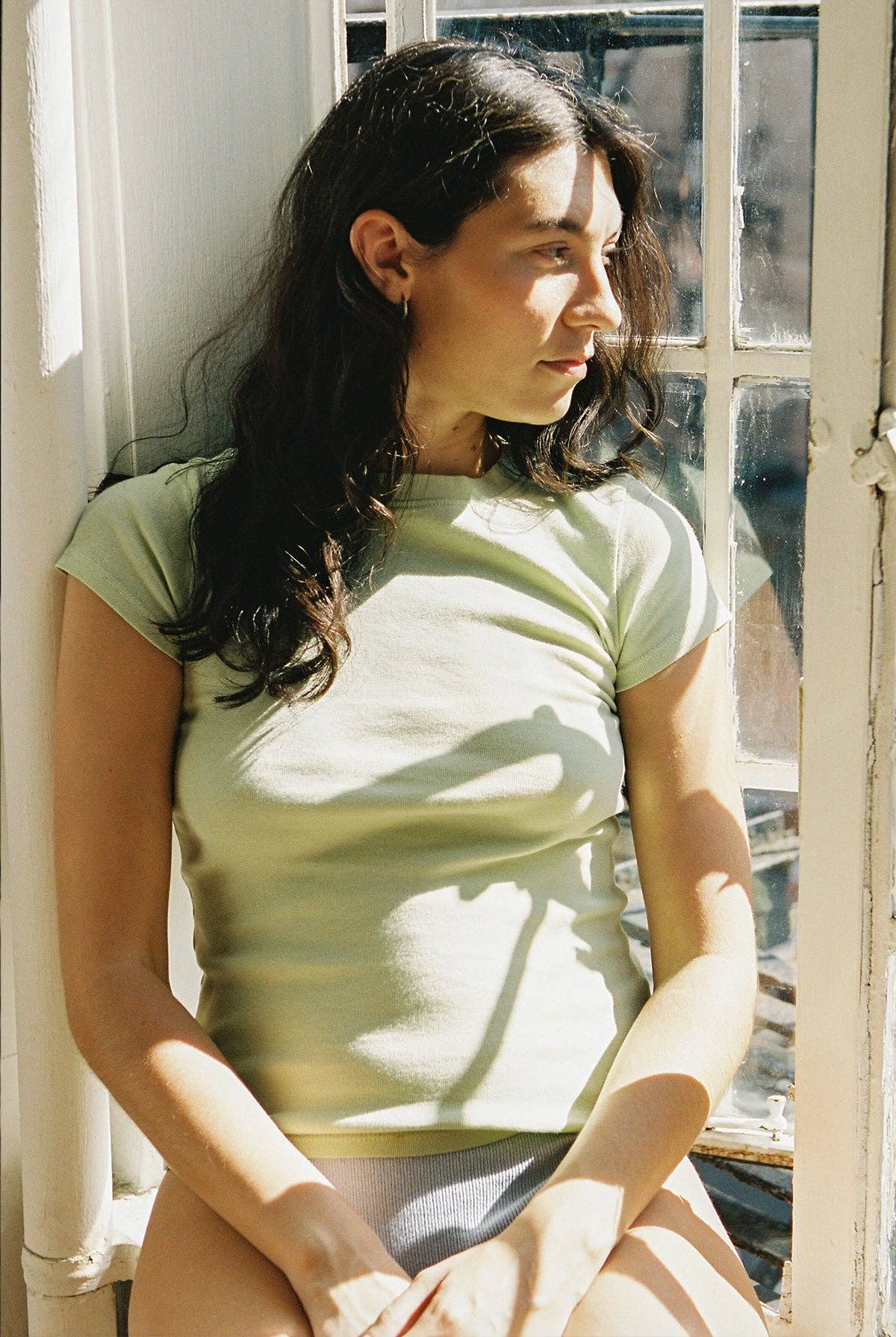 Bebe Organic Tee: Pistachio / S