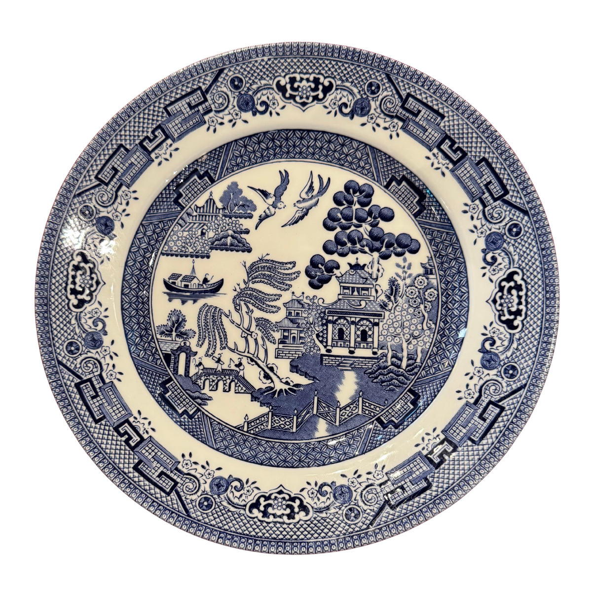 Blue and White Fine China Plate
