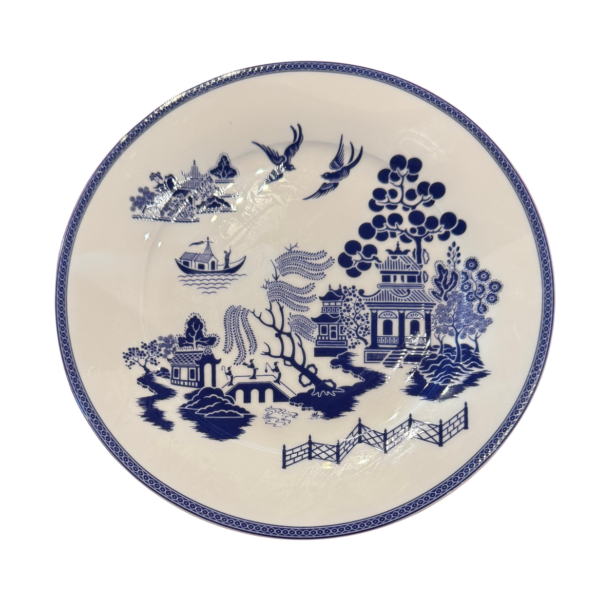 Blue and White Fine China Plate