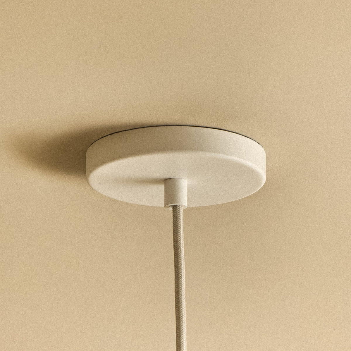 Bower Pendant Light Large in Oyster White + Oval II