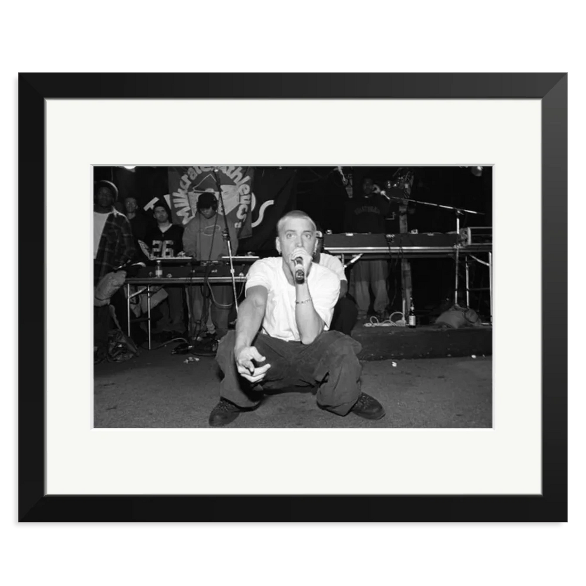 Eminem Performs in New York by Catherine McGann in a Black Frame