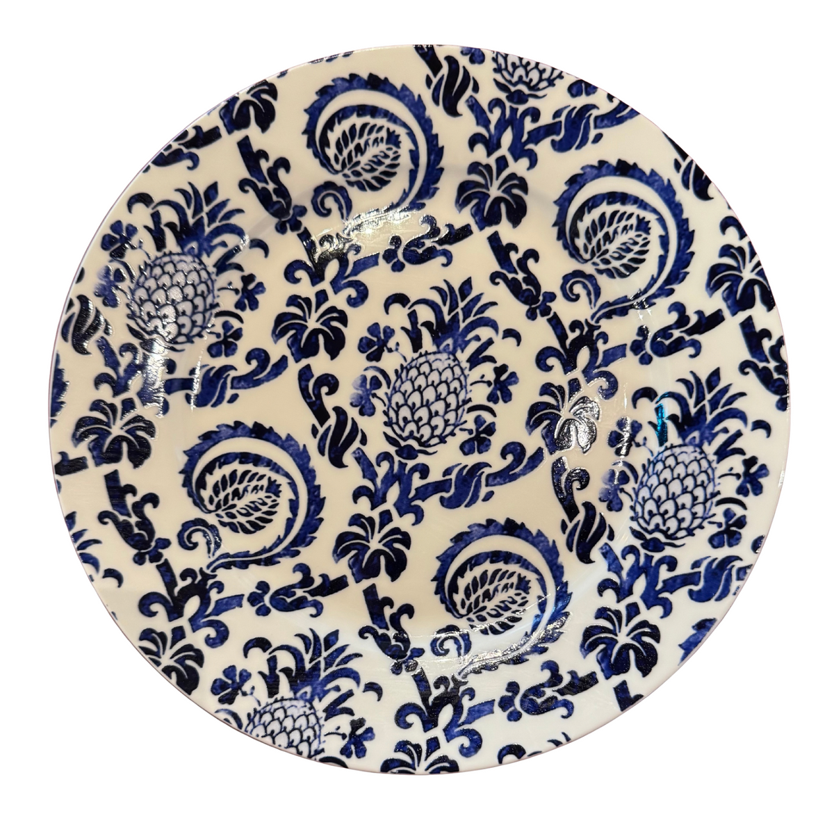Blue and White Fine China Plate