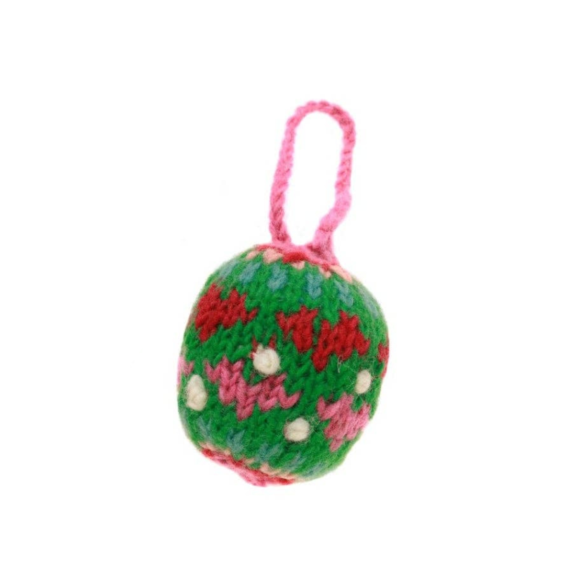 Heirloom Knit Ball Ornaments, Green