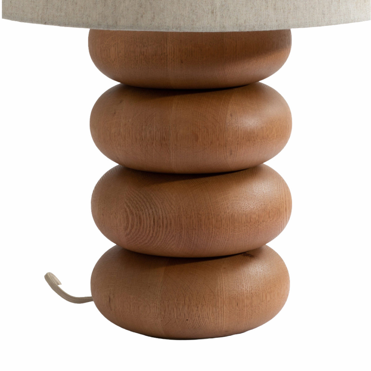 Sandia Oak Wood Table Lamp: Natural / Large