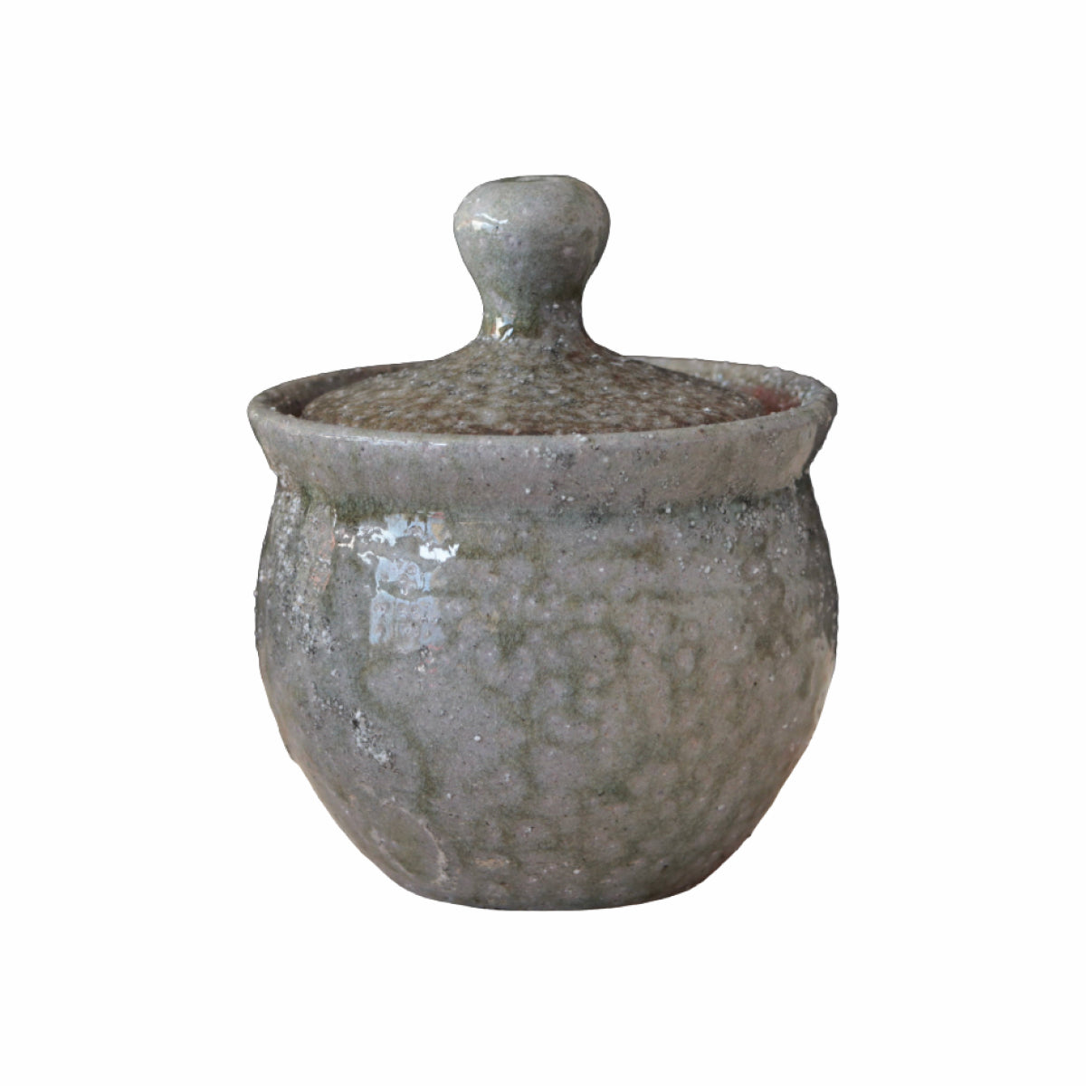 Soda-Fired Sugar Jars Dark Surface Round