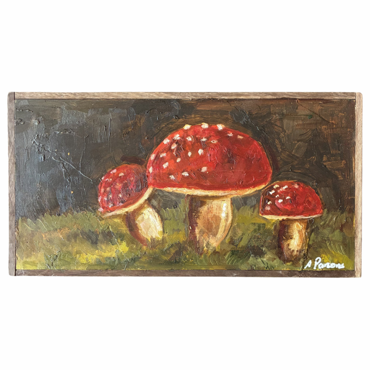 Alison Parsons, Three Mushrooms, 12.5” x 6.5”