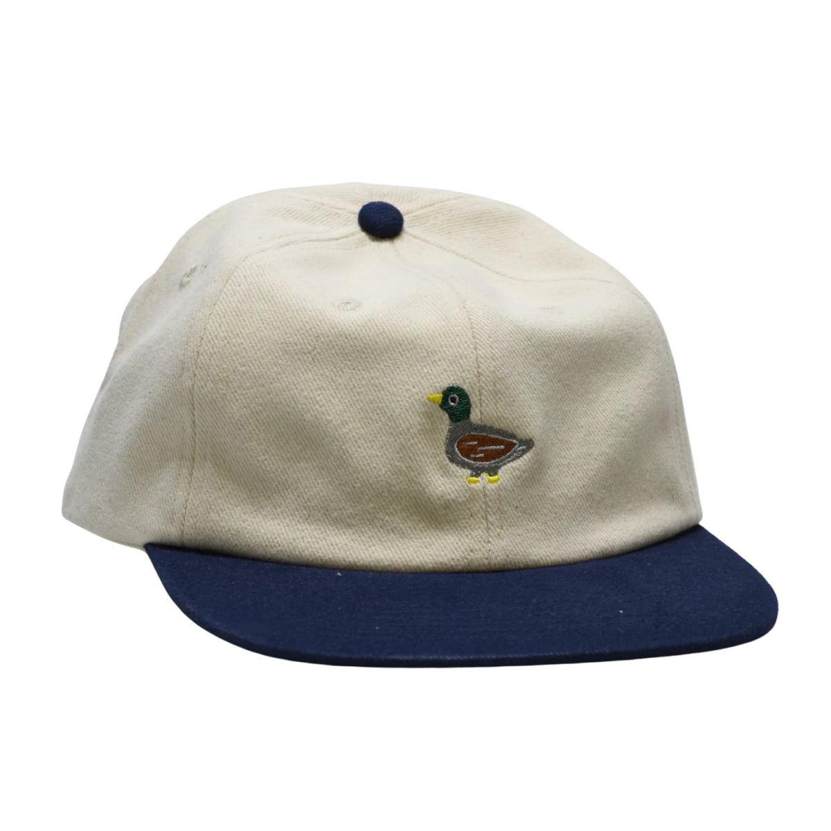 Duck Embroidery Hat: Navy