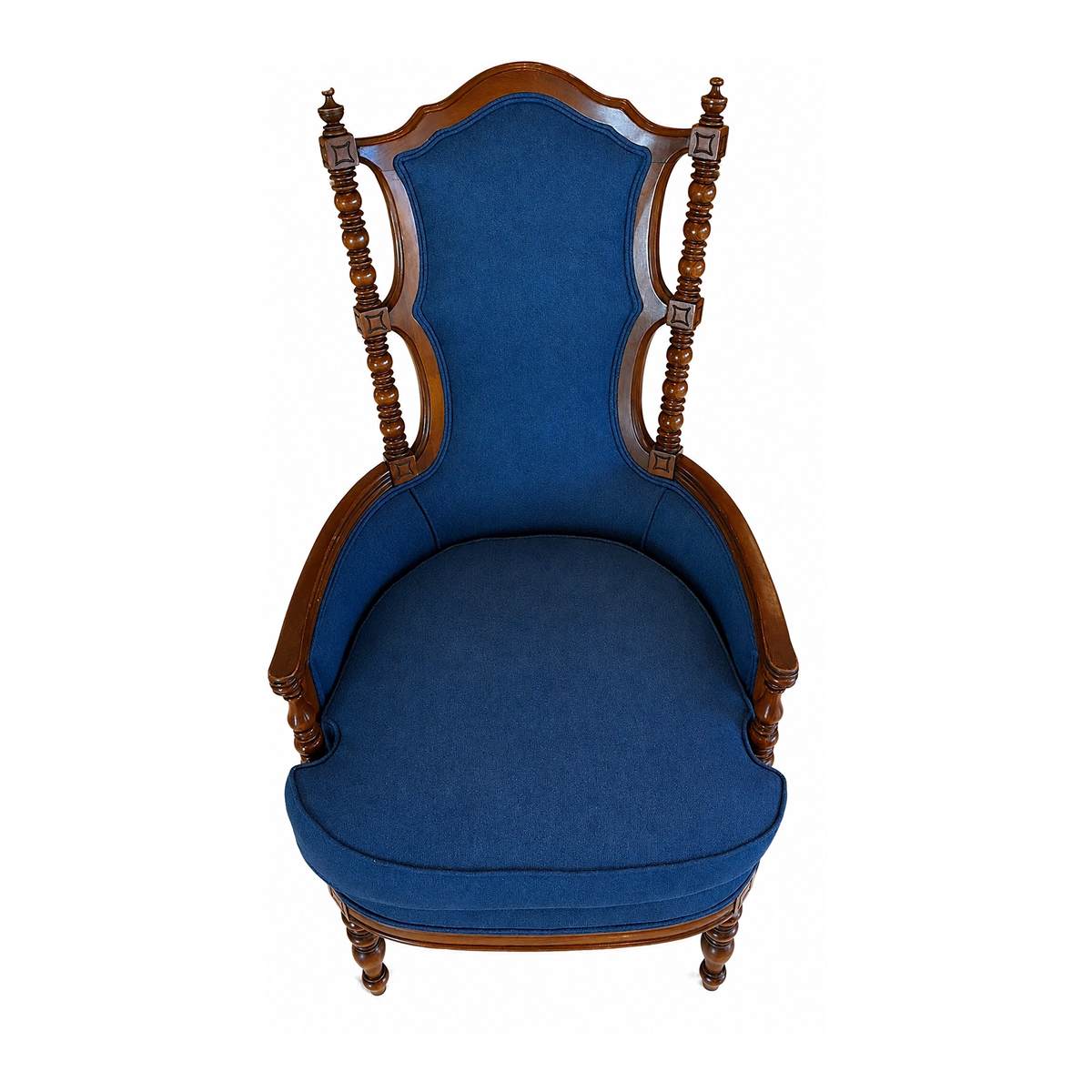 English Spindle Denim Chair
