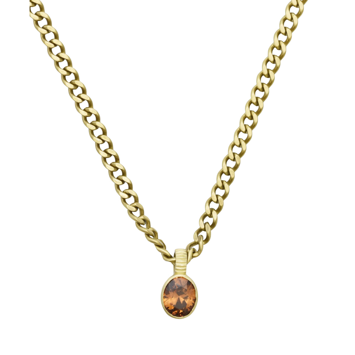 Smoky Quartz Pendant Necklace Chain: Chain with pendant