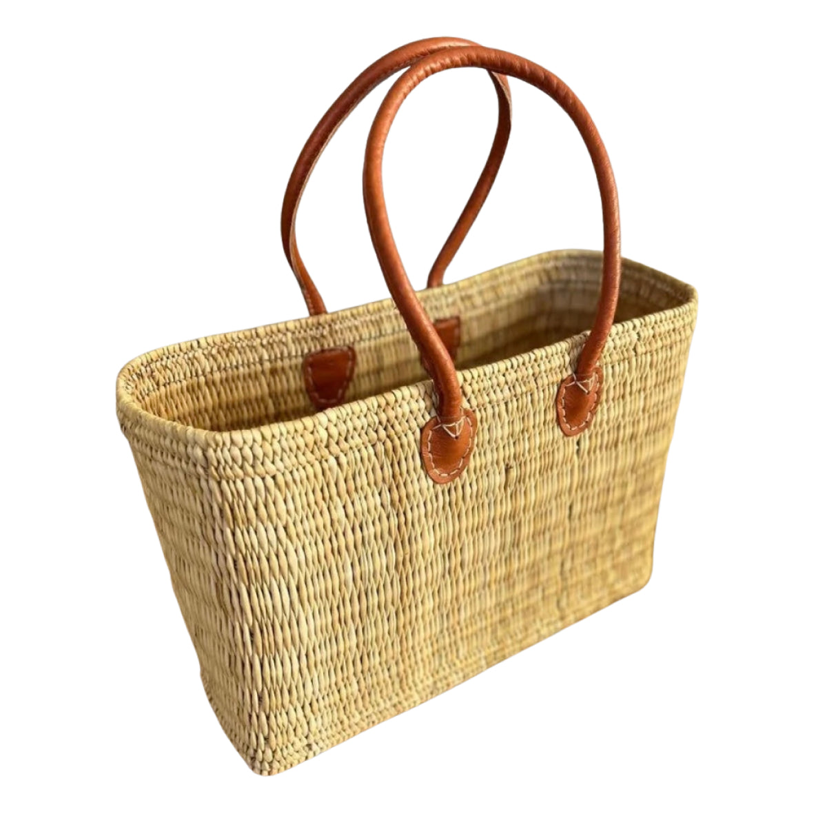 Simple Long Handle Tote, Tabac: Medium