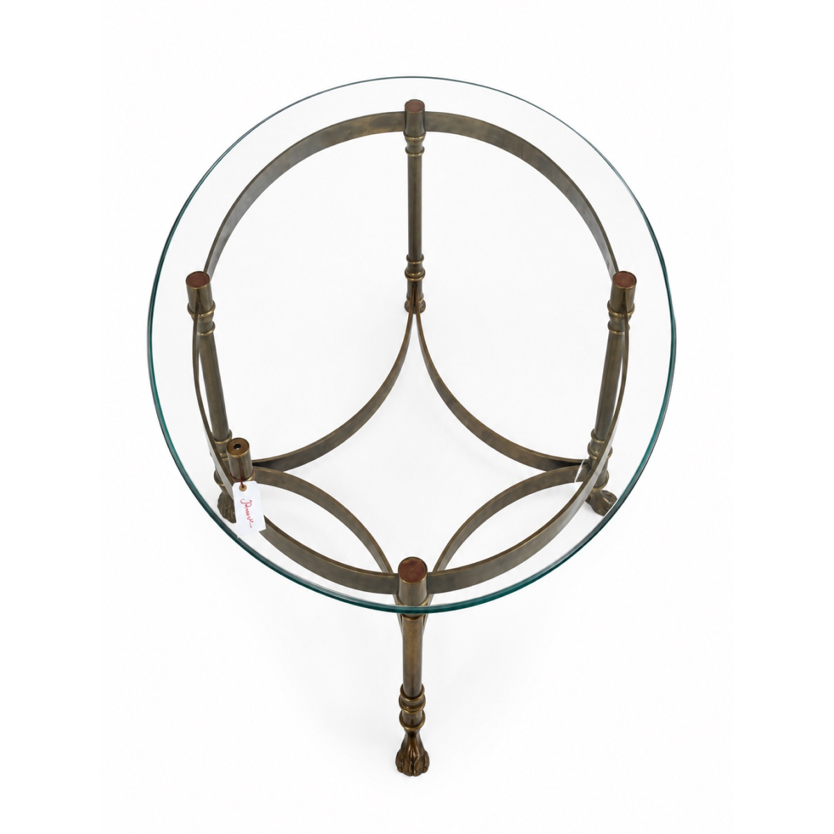 Glass & Brass French Oval Coffee Table
