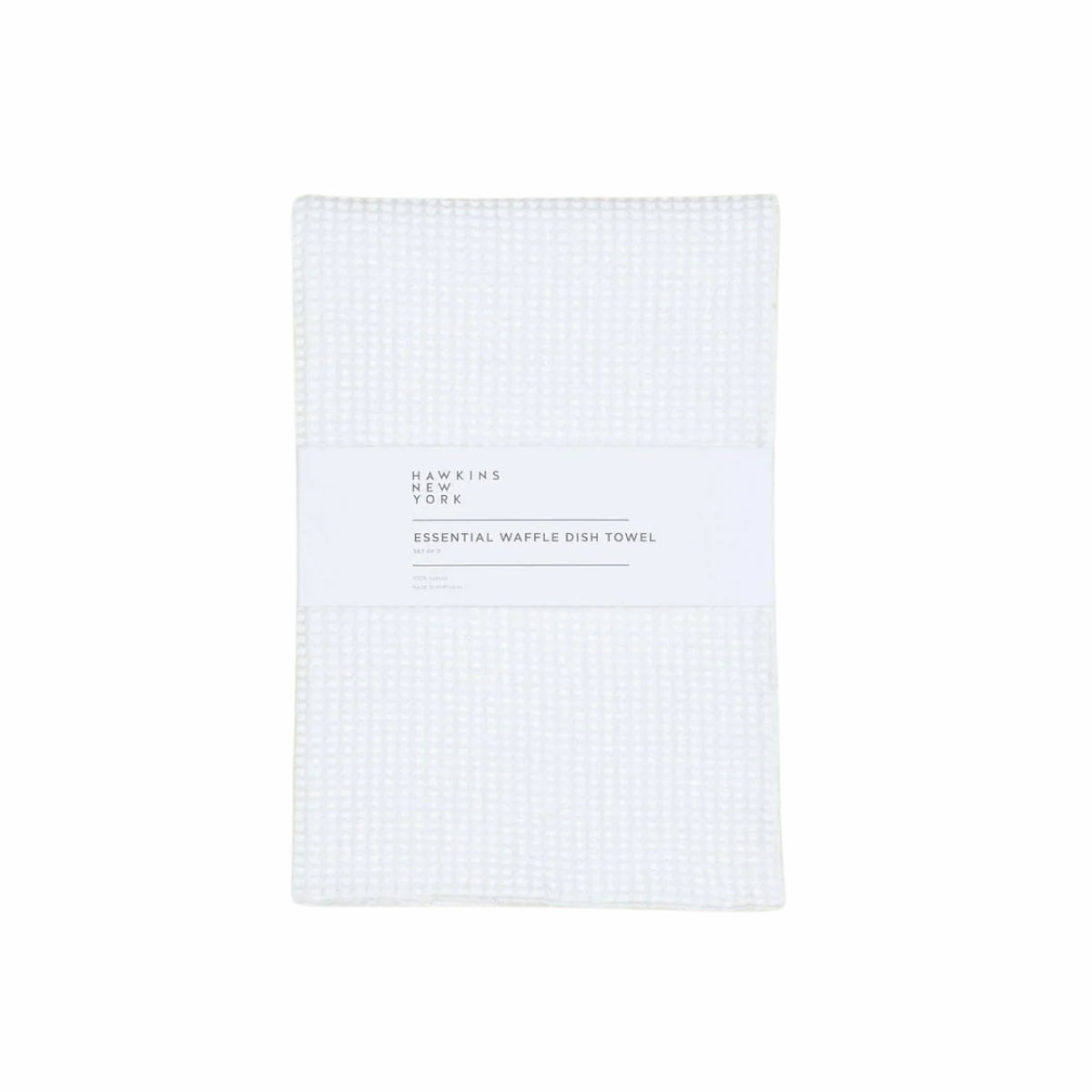 ESSENTIAL WAFFLE DISH TOWELS - SET OF 2: IVORY + WHITE