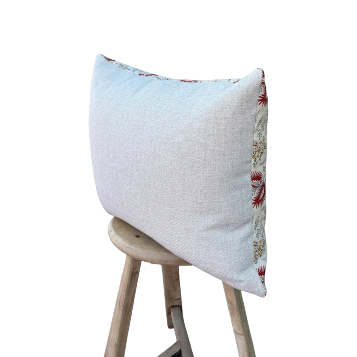 French Floral Linen Pillow – 19” x 24”