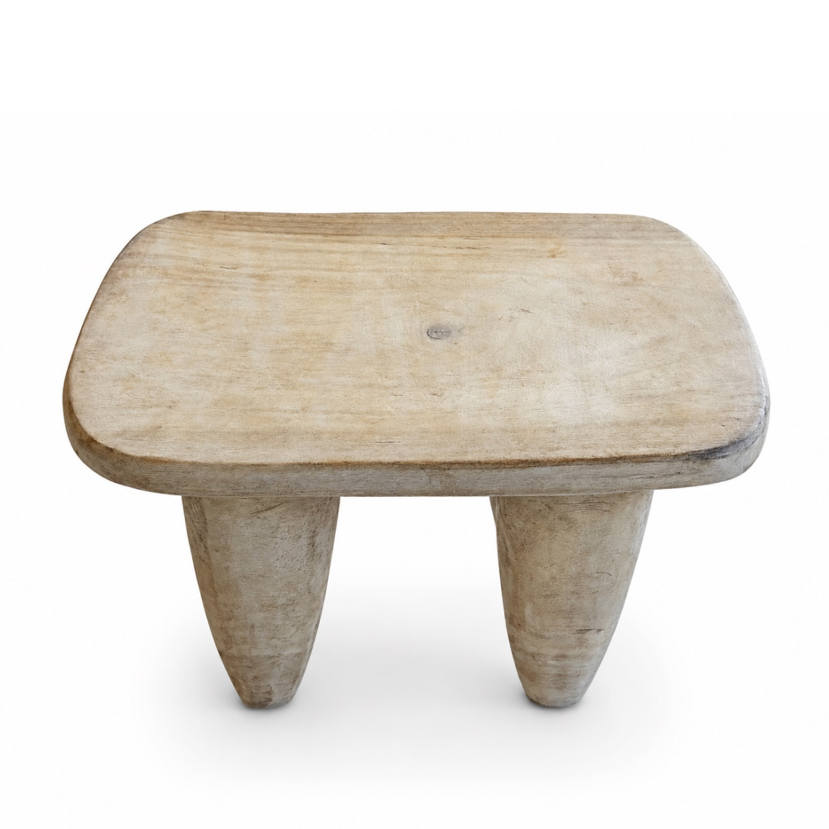 Rectangle Bleached African Stool