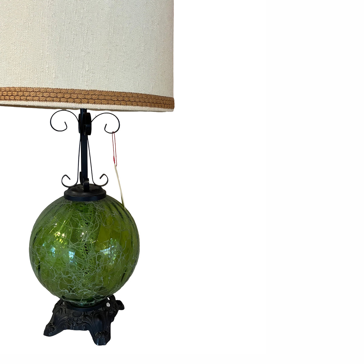Pair of Large Green Lamps