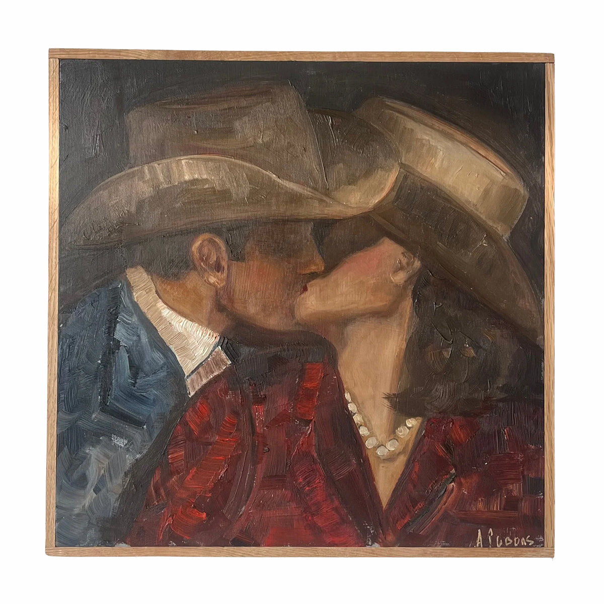 Alison Parsons, Kissing Cowboys 12 x 12