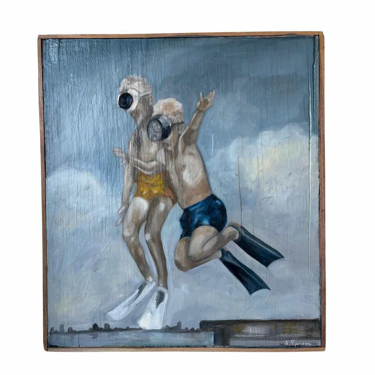 Alison Parsons, Jumping off the Dock 16x18