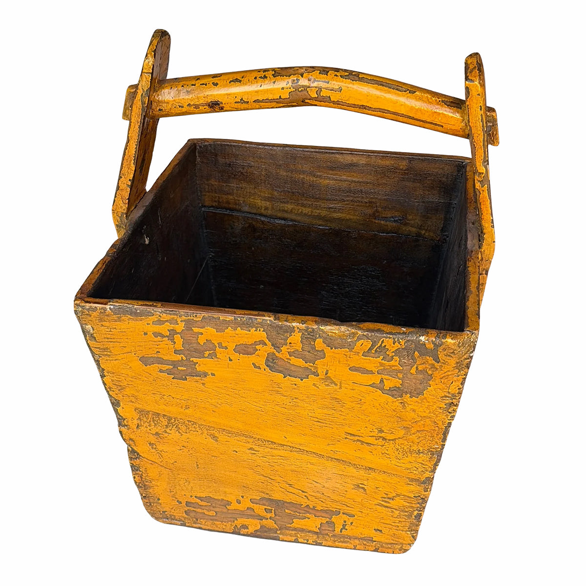 Vintage Wooden Basket with Handle