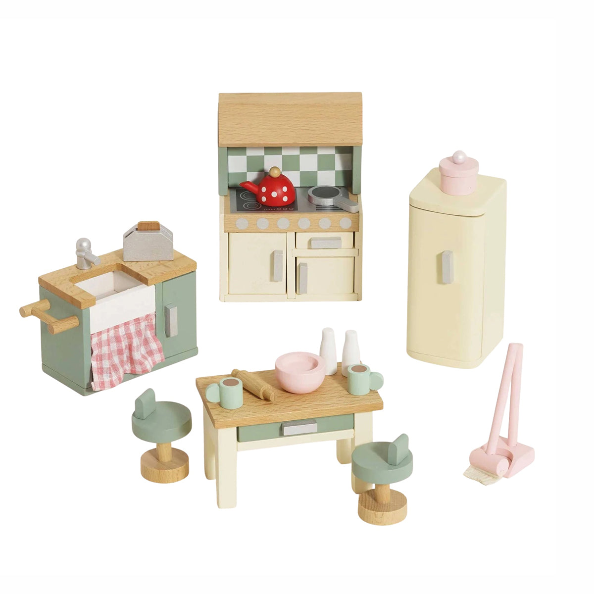 Wooden Dolls House Kitchen Furniture