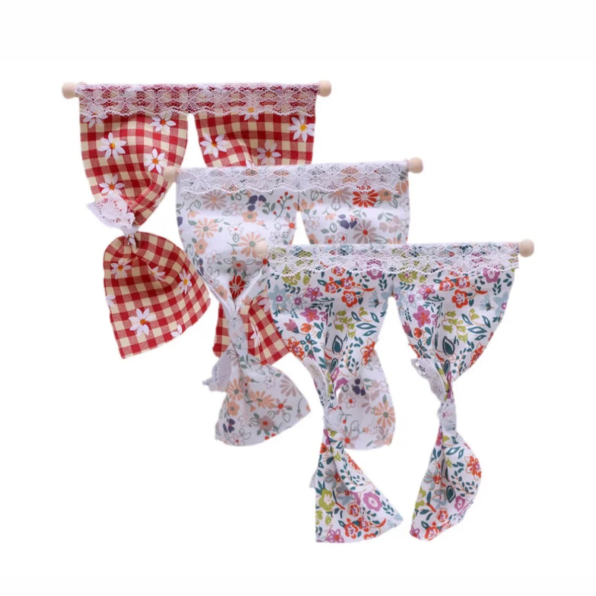 Doll House- Pair of Patterned Curtains