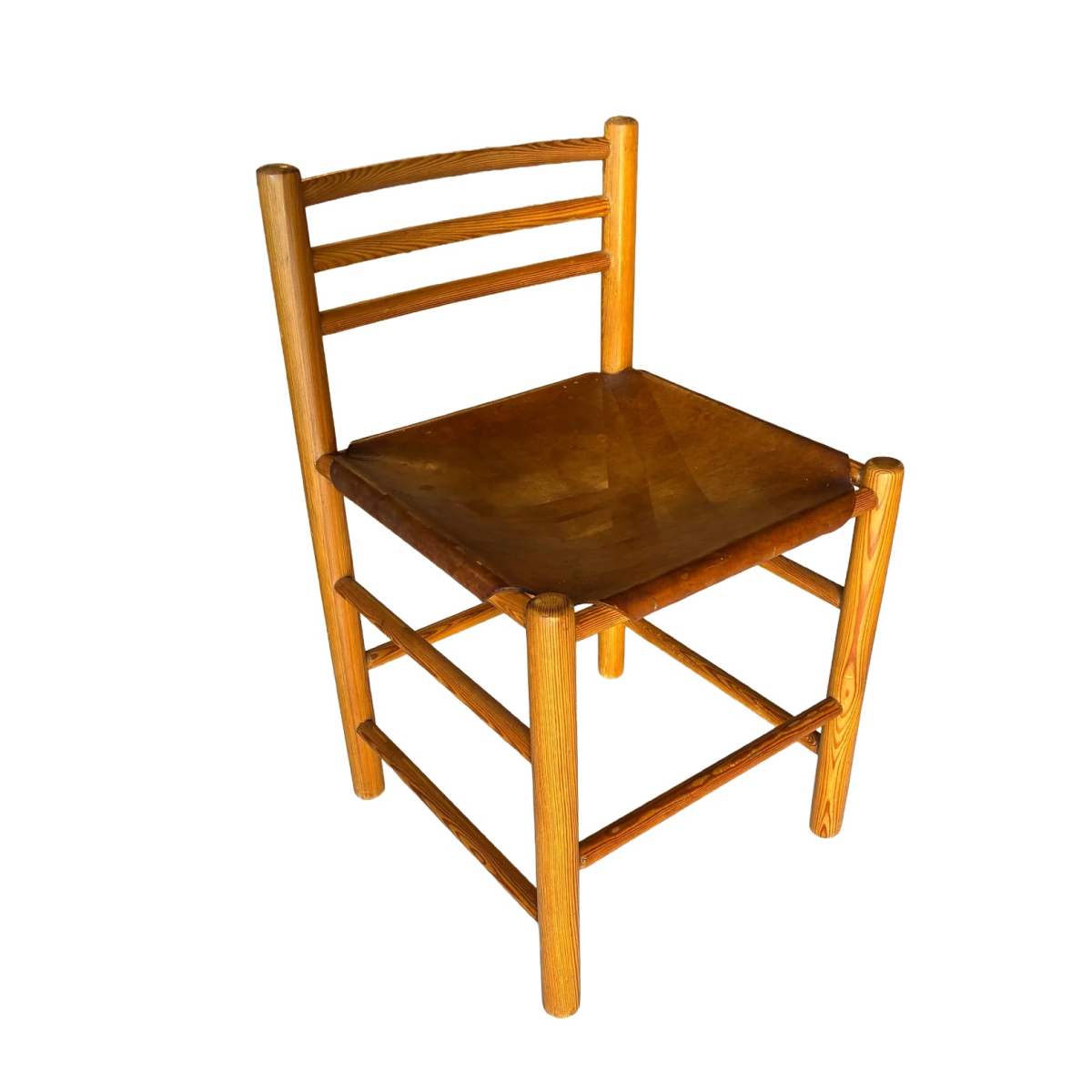 Set of Authentic Pine Mid-Century Dining Chairs (Set of 6)