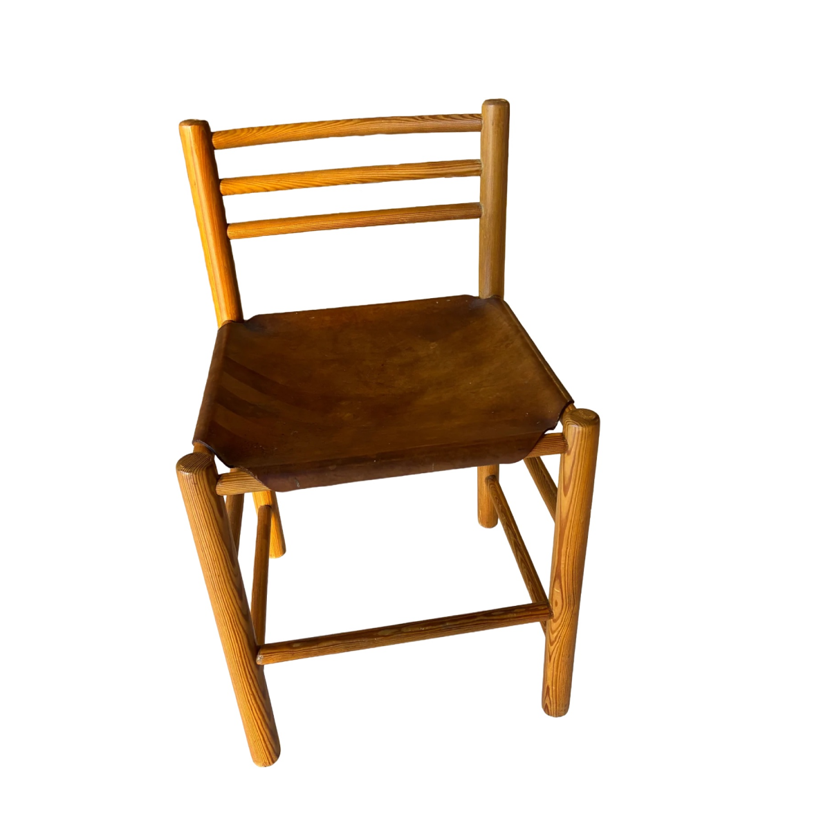 Set of Authentic Pine Mid-Century Dining Chairs (Set of 6)