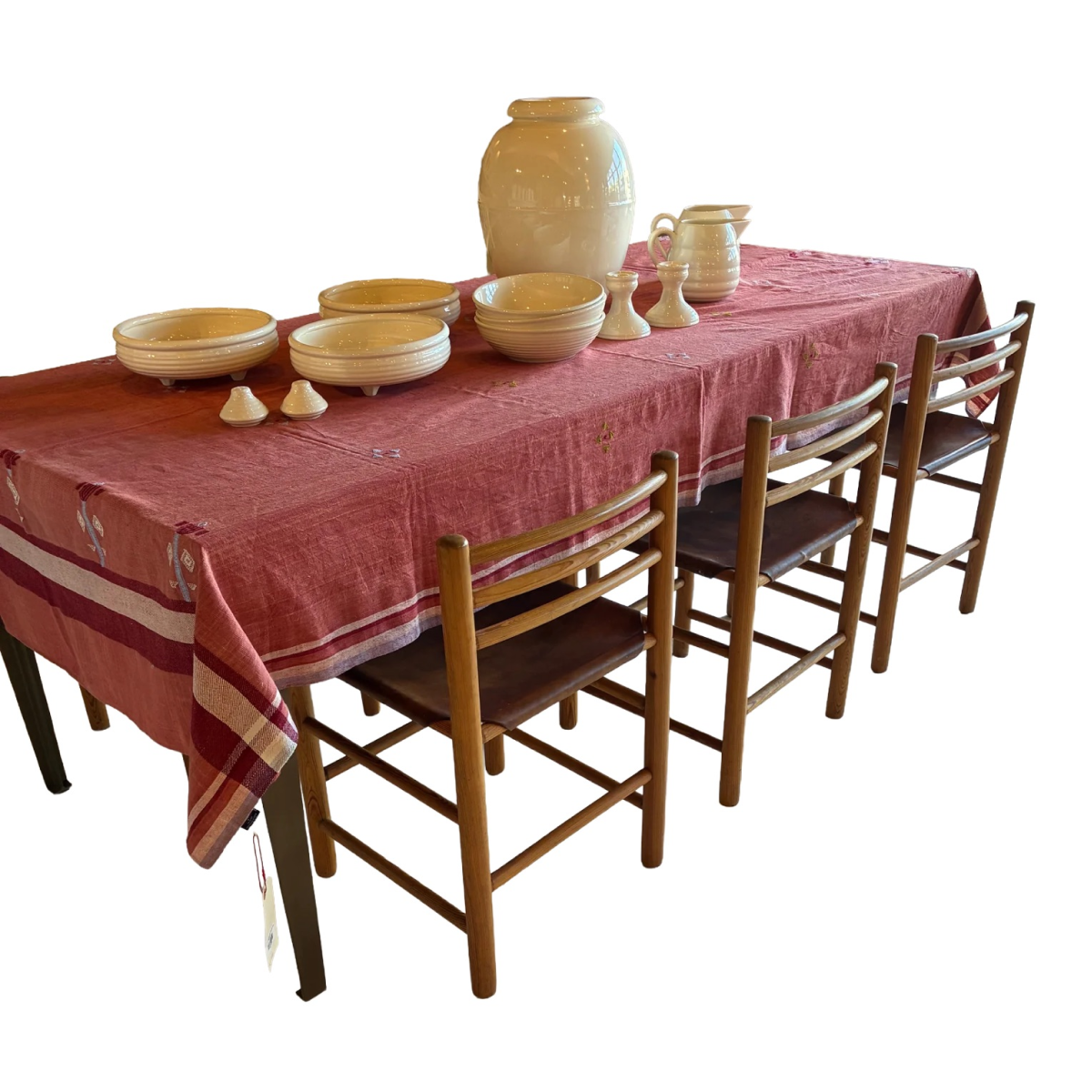 Set of Authentic Pine Mid-Century Dining Chairs (Set of 6)