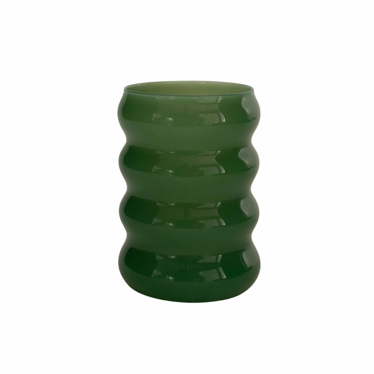 Opaque Ripple Cup, Set of 4, Jade