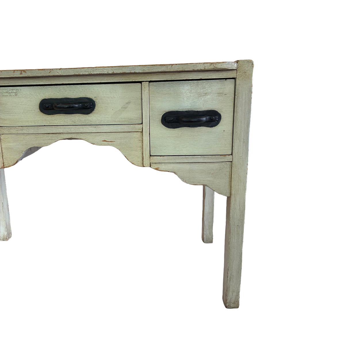 Proper 1930s Monterey Desk in a White Finish