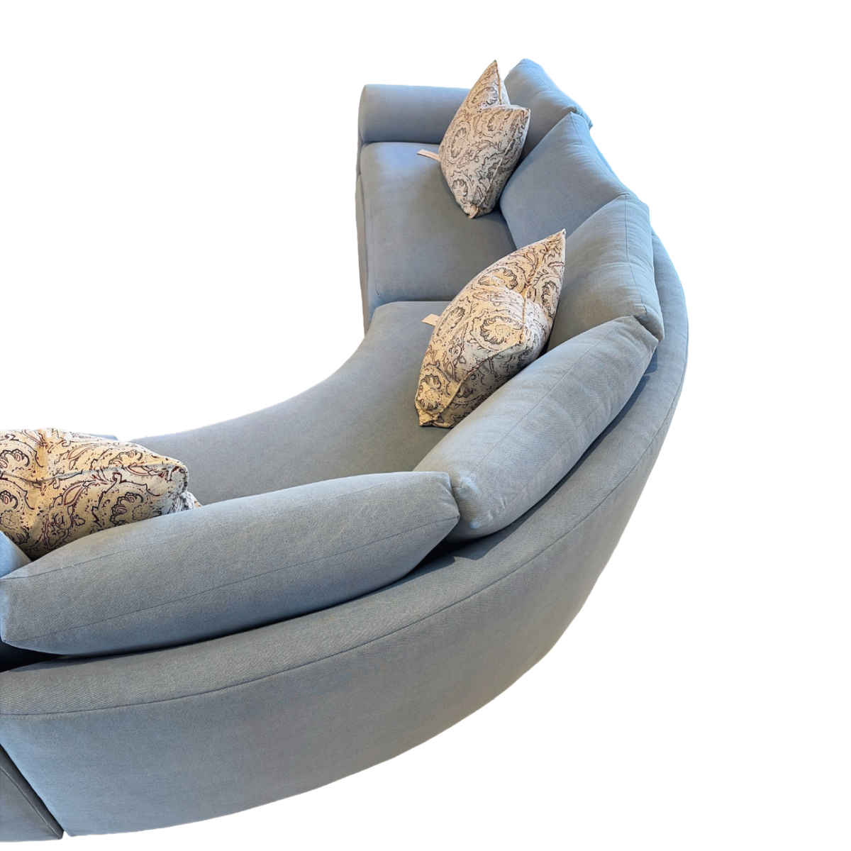 Denim Curved Sofa