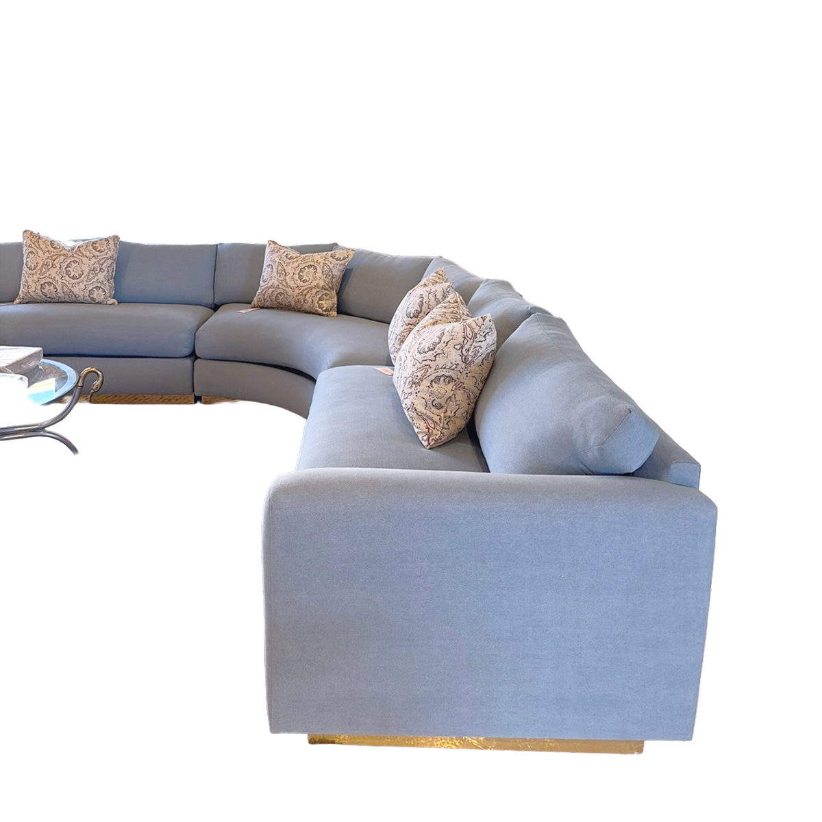 Denim Curved Sofa