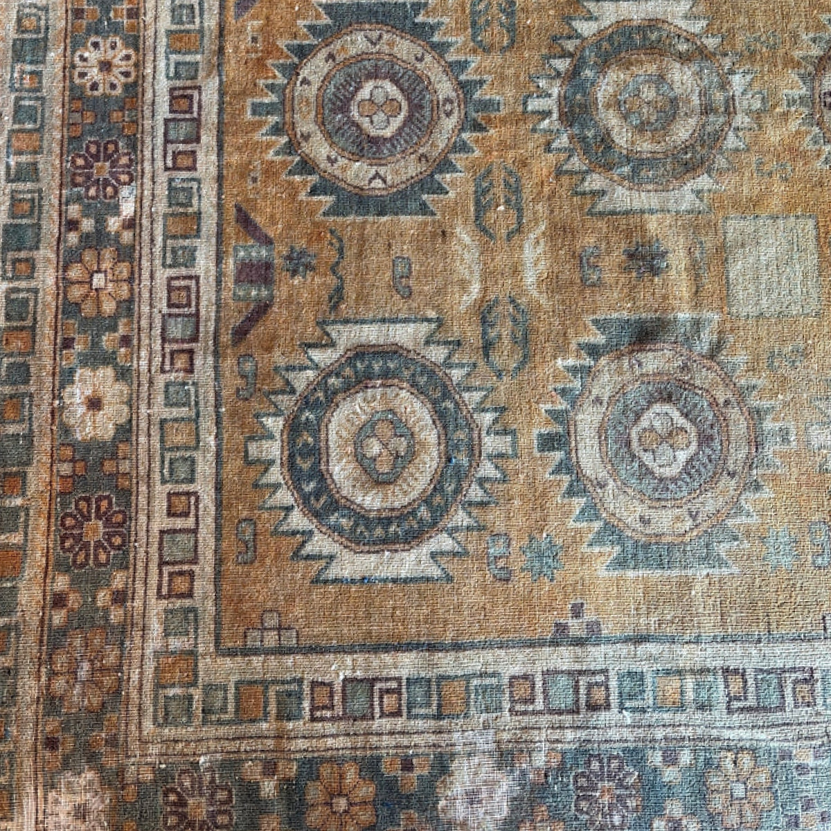 Antique Khotan Rug 6.8x8.9