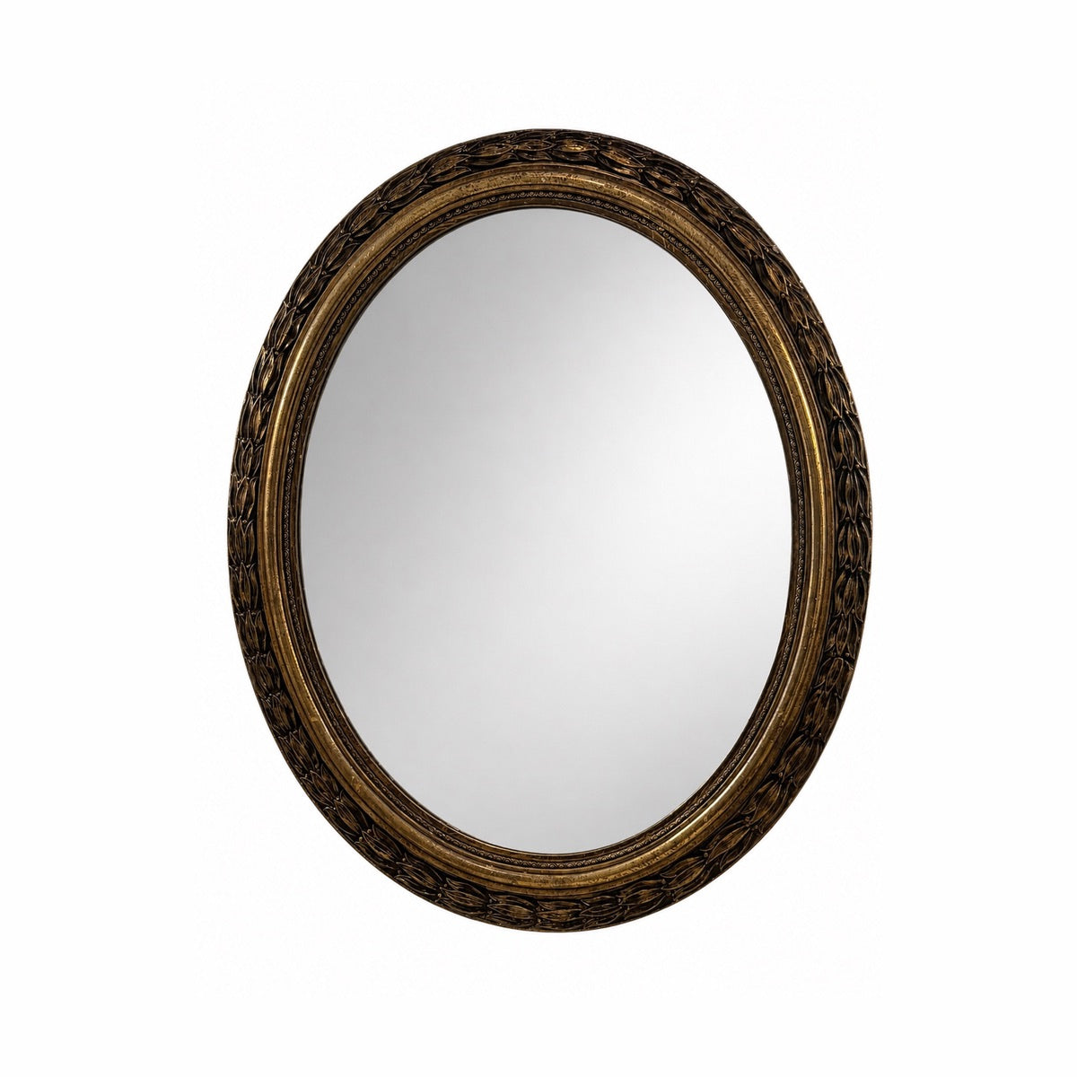 Oval Brass Vintage Mirror