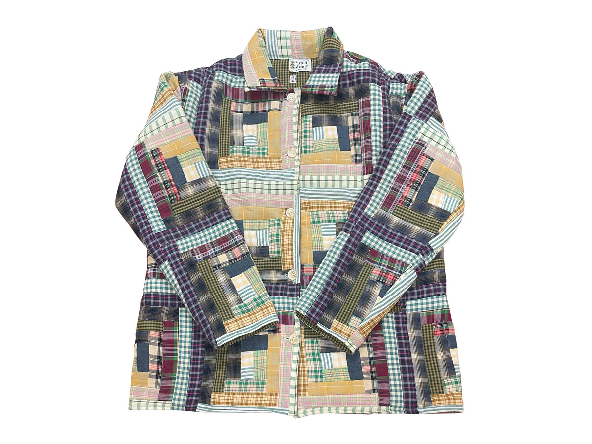Wild Flower Themed Cotton Jacket | Soft Cotton Filled, Rever: L