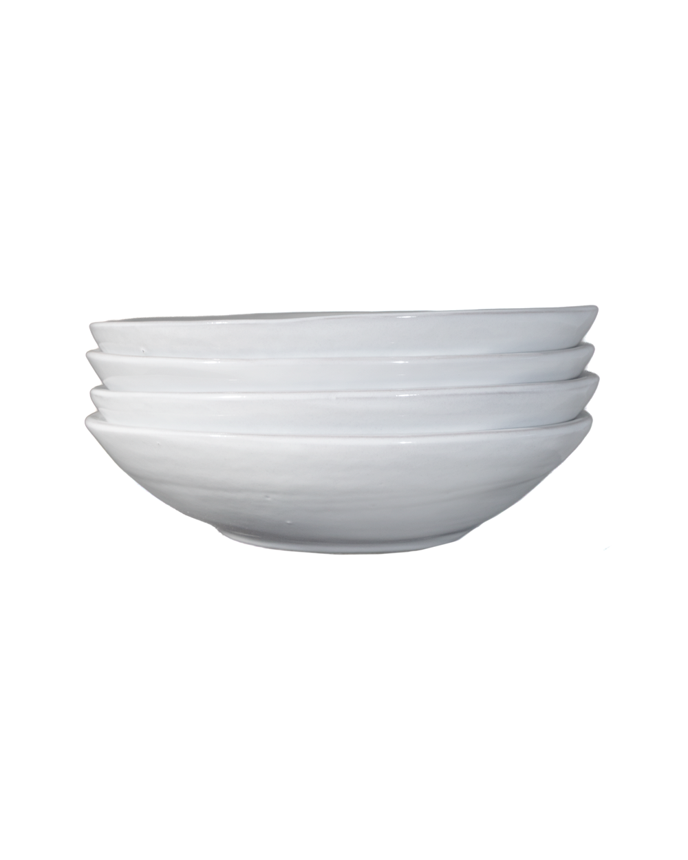 Oval Pasta Bowls in Milk White Gloss, Sold Individually